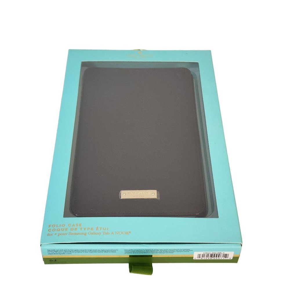 Kate Spade Samsung Galaxy Tab A Nook Folio Case Black NEW in Package